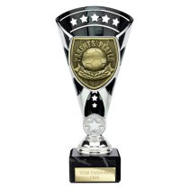 Cobra Star Football Trophy | Parents Player | 210mm | Black & Silver