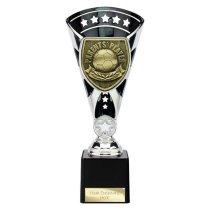 Cobra Star Football Trophy | Parents Player | 230mm | Black & Silver