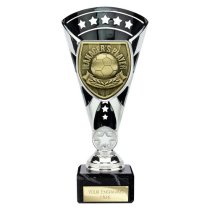 Cobra Star Football Trophy | Managers Player | 210mm | Black & Silver