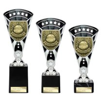 Cobra Star Football Trophy | Managers Player | 255mm | Black & Silver