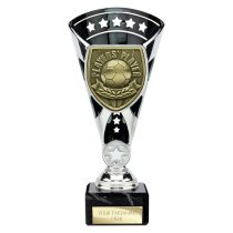 Cobra Star Football Trophy | Players Player | 210mm | Black & Silver