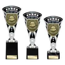 Cobra Star Football Trophy | Players Player | 255mm | Black & Silver