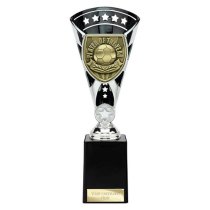 Cobra Star Football Trophy | Player of the Year | 255mm | Black & Silver