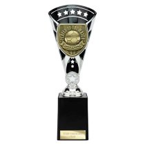 Cobra Star Football Trophy | Player of the Match | 255mm | Black & Silver
