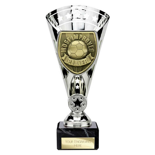 Cobra Star Football Trophy | Most Improved Player | 210mm | Silver