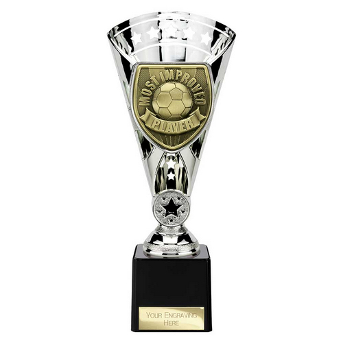Cobra Star Football Trophy | Most Improved Player | 230mm | Silver