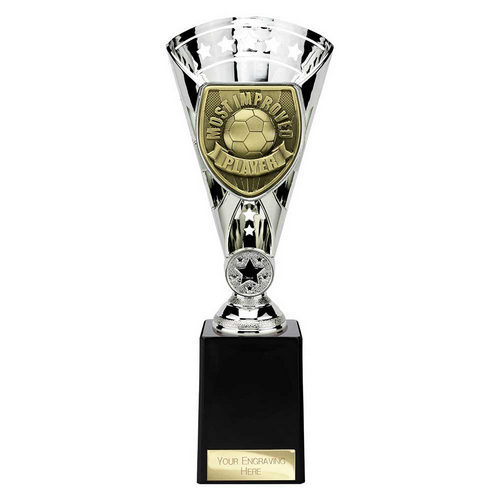 Cobra Star Football Trophy | Most Improved Player | 255mm | Silver