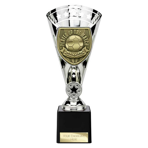 Cobra Star Football Trophy | Player of the Match | 230mm | Silver