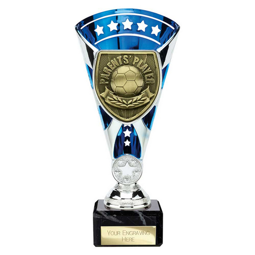 Cobra Star Football Trophy | Parents Player | 210mm | Blue