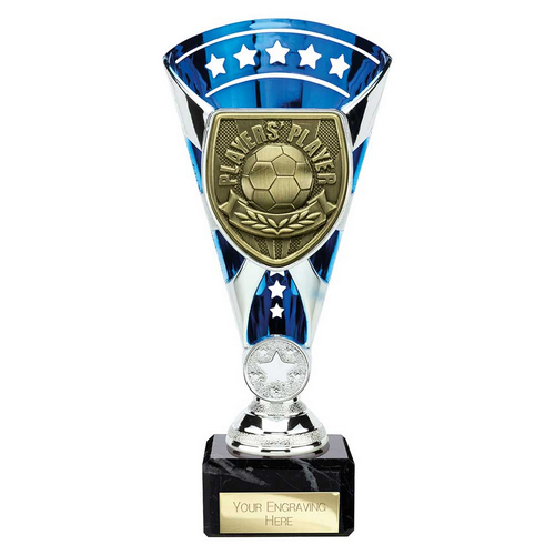 Cobra Star Football Trophy | Players Player | 210mm | Blue
