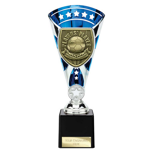 Cobra Star Football Trophy | Players Player | 230mm | Blue