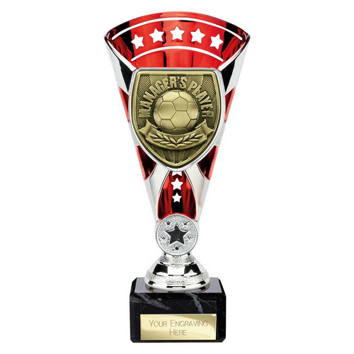 Cobra Star Football Trophy | Managers Player | 210mm | Red
