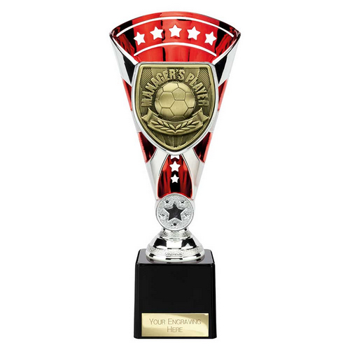 Cobra Star Football Trophy | Managers Player | 230mm | Red
