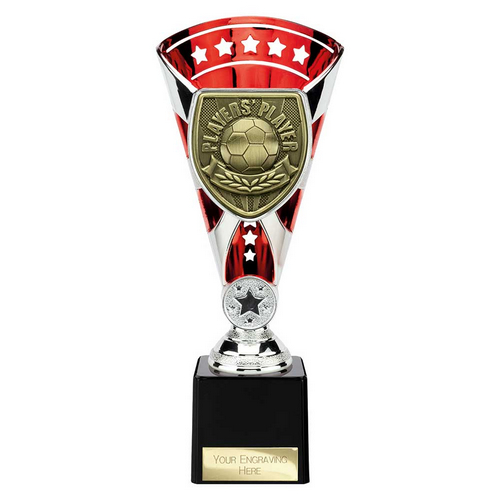Cobra Star Football Trophy | Players Player | 230mm | Red