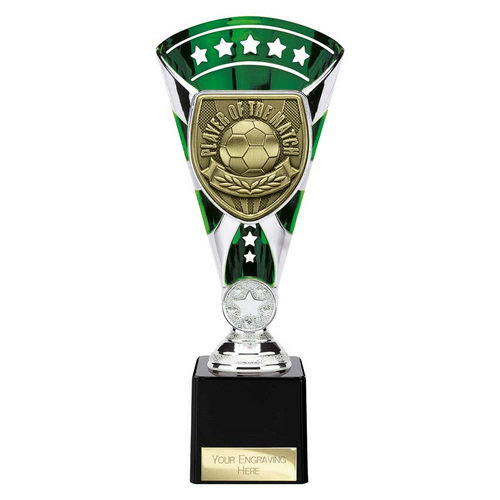 Cobra Star Football Trophy | Player of the Match | 230mm | Green