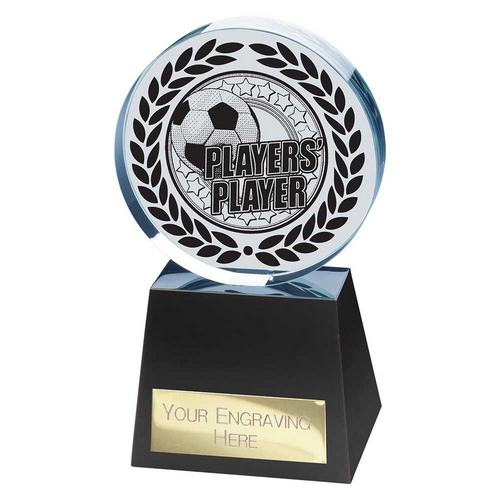 Emperor Crystal Football Trophy | Players Player | 155mm | Clear