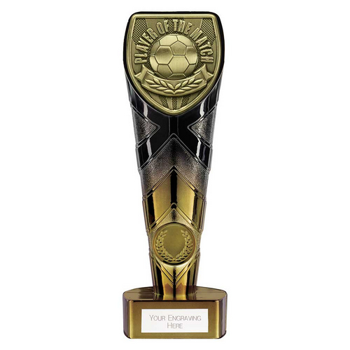 Fusion Cobra Football Trophy | Player of the Match | 200mm | Black & Gold