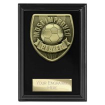 Cobra Plaque Football Trophy | Most Improved | 125mm | Black