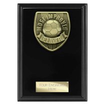 Cobra Plaque Football Trophy | Most Improved | 150mm | Black