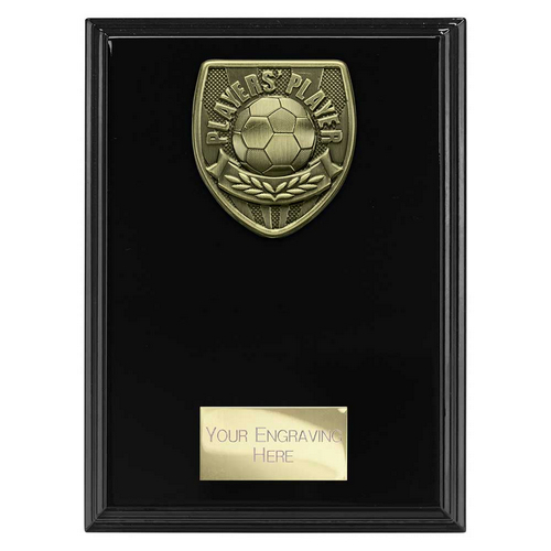 Cobra Plaque Football Trophy | Players Player | 175mm | Black