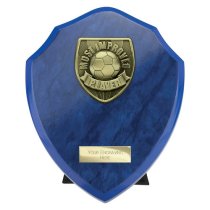 Cobra Shield Football Trophy | Most Improved | 175mm | Blue