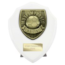 Cobra Shield Football Trophy | Most Improved | 125mm | White