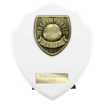 Cobra Shield Football Trophy | Most Improved | 150mm | White