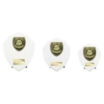 Cobra Shield Football Trophy | Most Improved | 175mm | White
