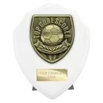 Cobra Shield Football Trophy | Top Scorer | 125mm | White