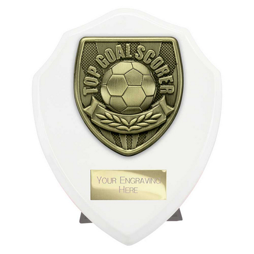 Cobra Shield Football Trophy | Top Scorer | 125mm | White