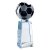 Cataclysm Glass Football Trophy | 145mm | Clear - CR25119C