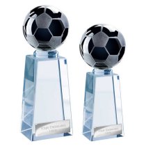 Cataclysm Glass Football Trophy | 165mm | Clear