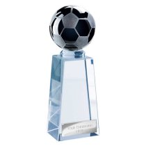 Cataclysm Glass Football Trophy | 165mm | Clear