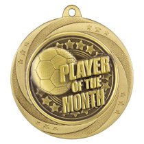Superstar Football Medal | Player of the Month | 60mm | Gold