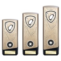 Prime Heavyweight Rugby Trophy | Gold | 220mm