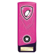 Prime Heavyweight Rugby Trophy | Pink | 190mm