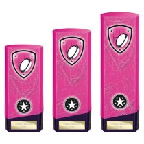 Prime Heavyweight Rugby Trophy | Pink | 220mm