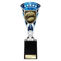 Cobra Star Rugby Shirt & Ball Trophy | Blue & Silver | 255mm