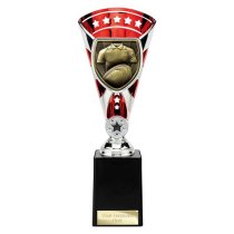 Cobra Star Rugby Shirt & Ball Trophy | Red & Silver | 255mm