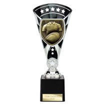 Cobra Star Rugby Shirt & Ball Trophy | Black & Silver | 230mm
