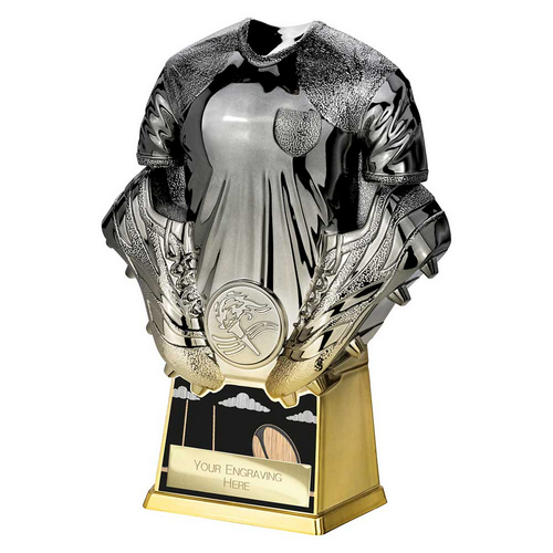 Invincible Rugby Shirt Trophy | Black & Gold | 160mm
