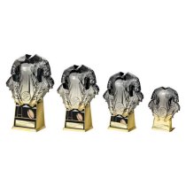 Invincible Rugby Shirt Trophy | Black & Gold | 220mm