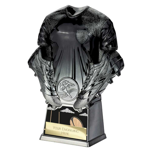 Invincible Rugby Shirt Trophy | Black & Silver | 160mm