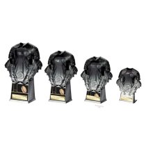 Invincible Rugby Shirt Trophy | Black & Silver | 220mm