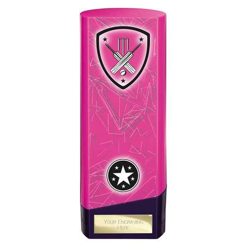 Prime Heavyweight Cricket Trophy | Pink | 190mm