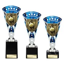Cobra Star Cricket Trophy | Blue & Silver | 210mm