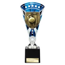 Cobra Star Cricket Trophy | Blue & Silver | 230mm