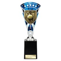 Cobra Star Cricket Trophy | Blue & Silver | 255mm