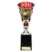 Cobra Star Cricket Trophy | Red & Silver | 255mm