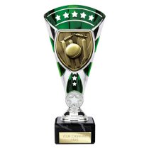Cobra Star Cricket Trophy | Green & Silver | 210mm